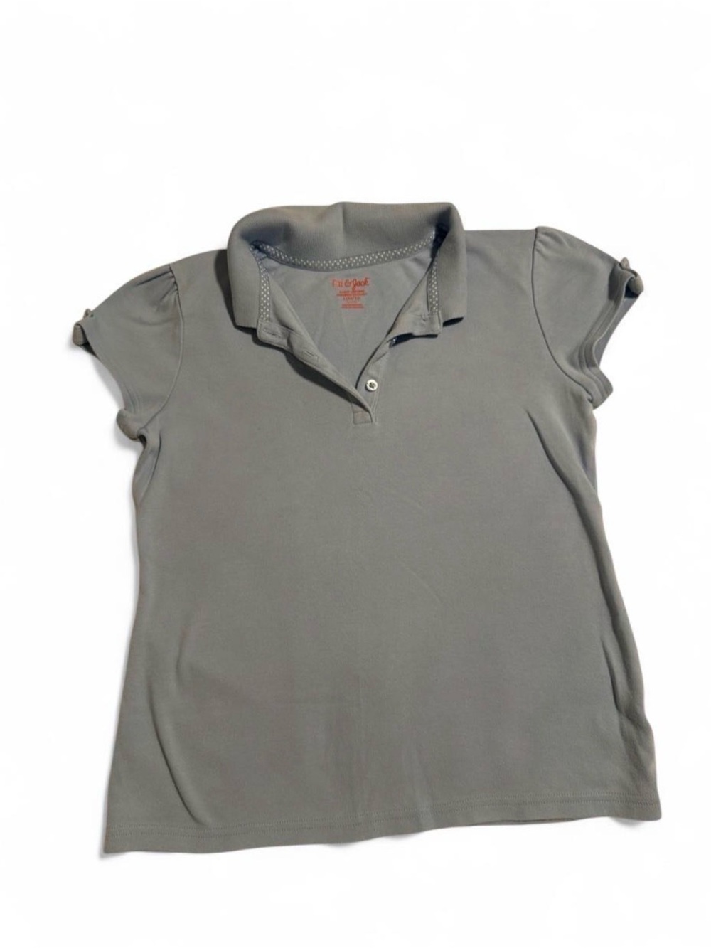 YOUTH GIRL’s Cat & Jack Light Blue Short-Sleeve Polo Top Size Large 10/12